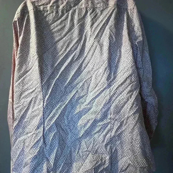 Woman's Sz 14p Lands End Dusty Rose/White Long Sleeve Blouse Button Down - Picture 3 of 4